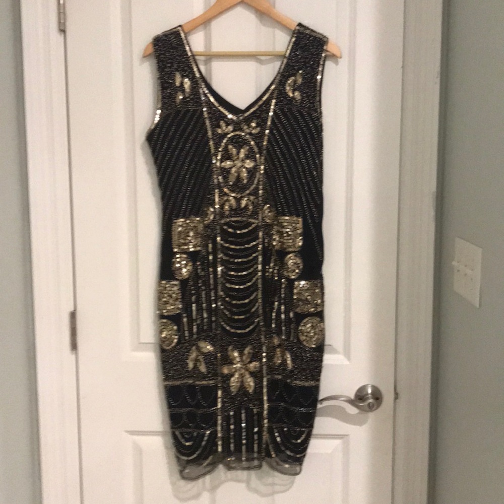 Sequined cocktail dress